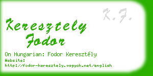 keresztely fodor business card
